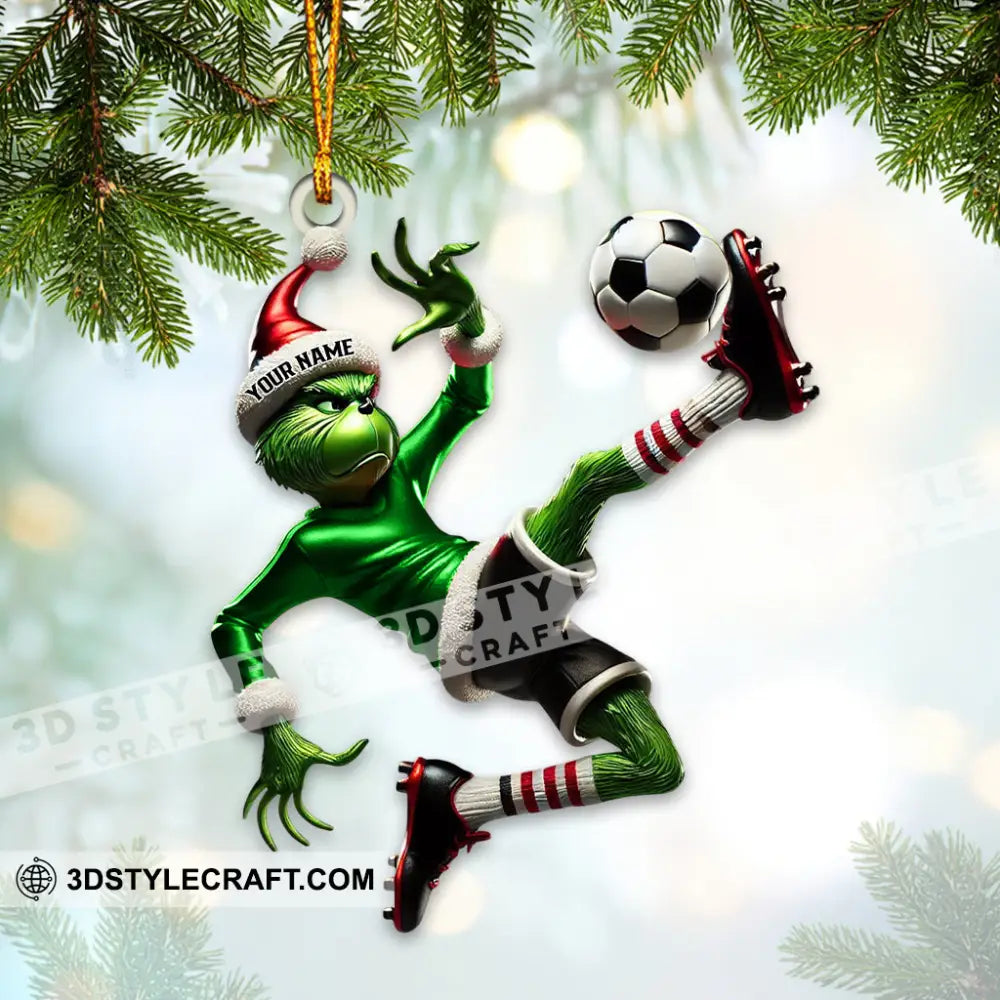 Custom Name Soccer Ornament Christmas Gift Decoration
