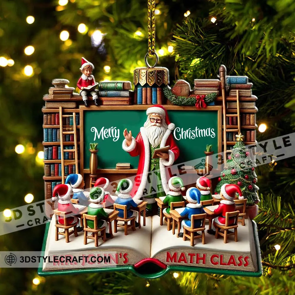 Custom Name Teacher Ornament Christmas Decoration