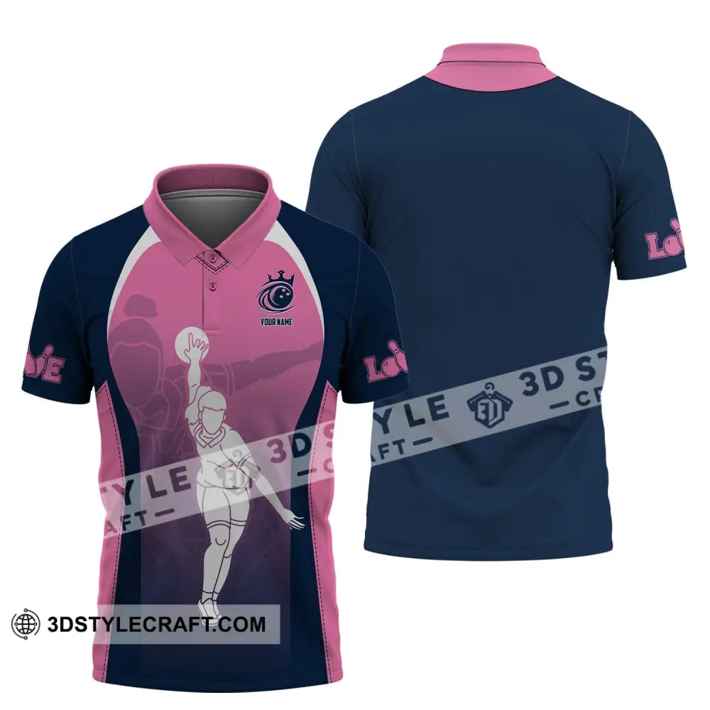 Custom Woman Shirt Bowling T-Shirt Polo For Lovers / S