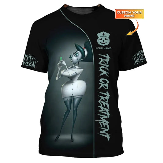 Custom Woman Shirt Nurse Halloween T-Shirt Hoodie For