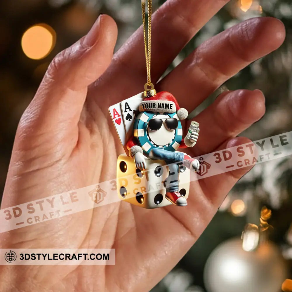 Dice Home Decor Christmas Ornament Personalized