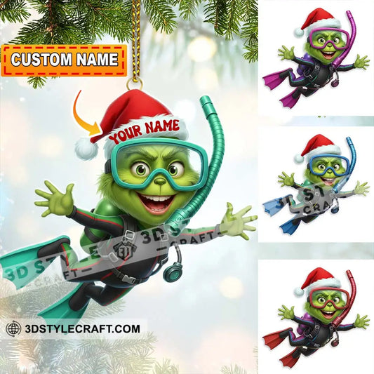 Diver ELF Home Decor Christmas Ornament Personalized Ornament 3.54’’ / 1 Ornament Ornament