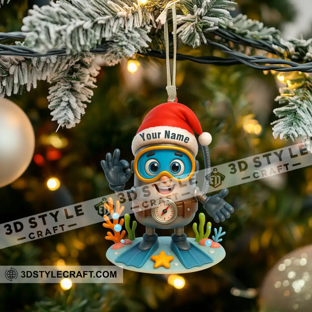 Diver Home Decor Christmas Ornament Personalized Ornament Ornament