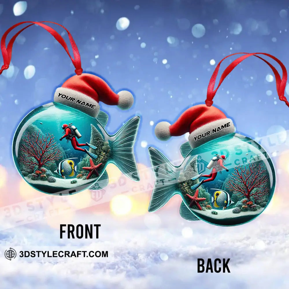 Diver Home Decor Christmas Ornament Personalized