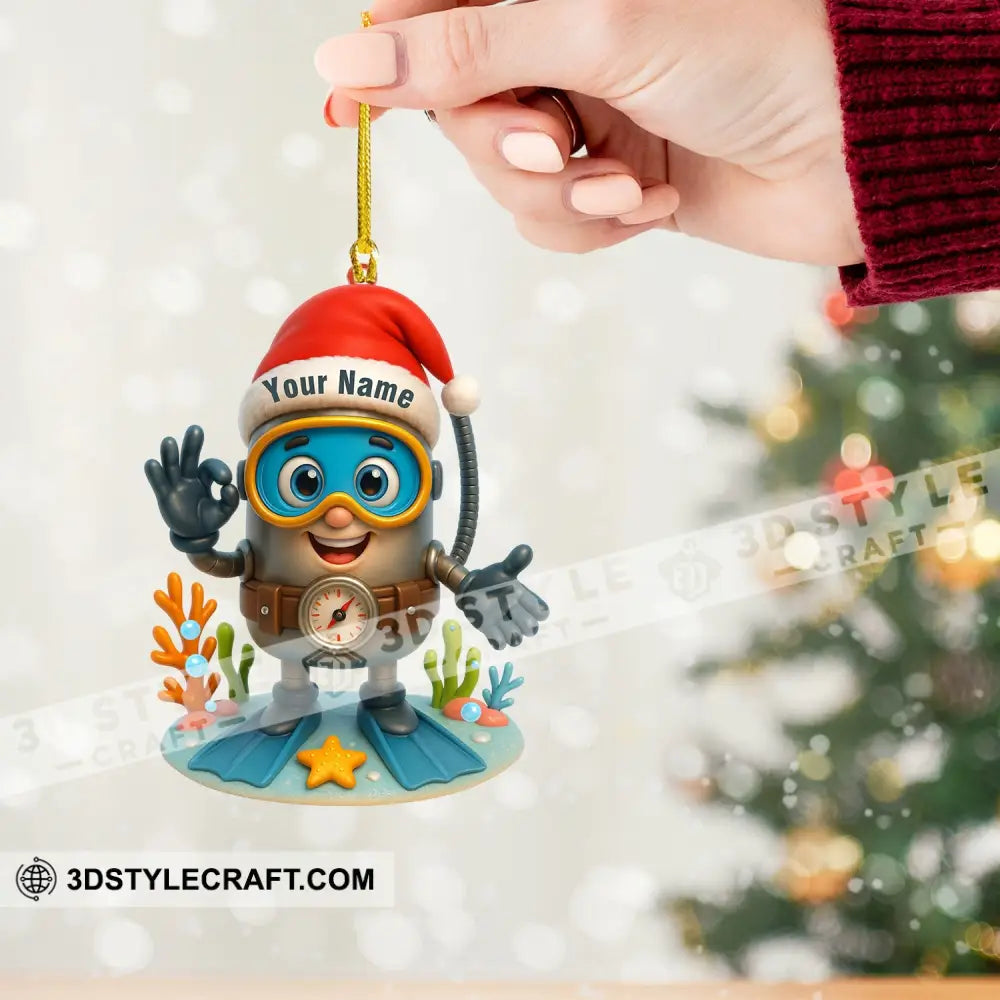 Diver Home Decor Christmas Ornament Personalized Ornament Ornament