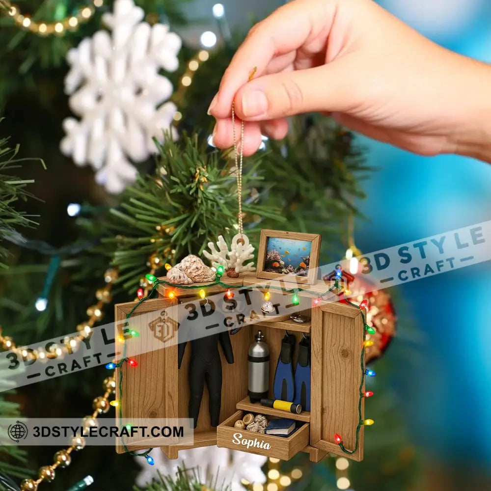 Diving Lover Home Decor Christmas Ornament Personalized Ornament Ornament