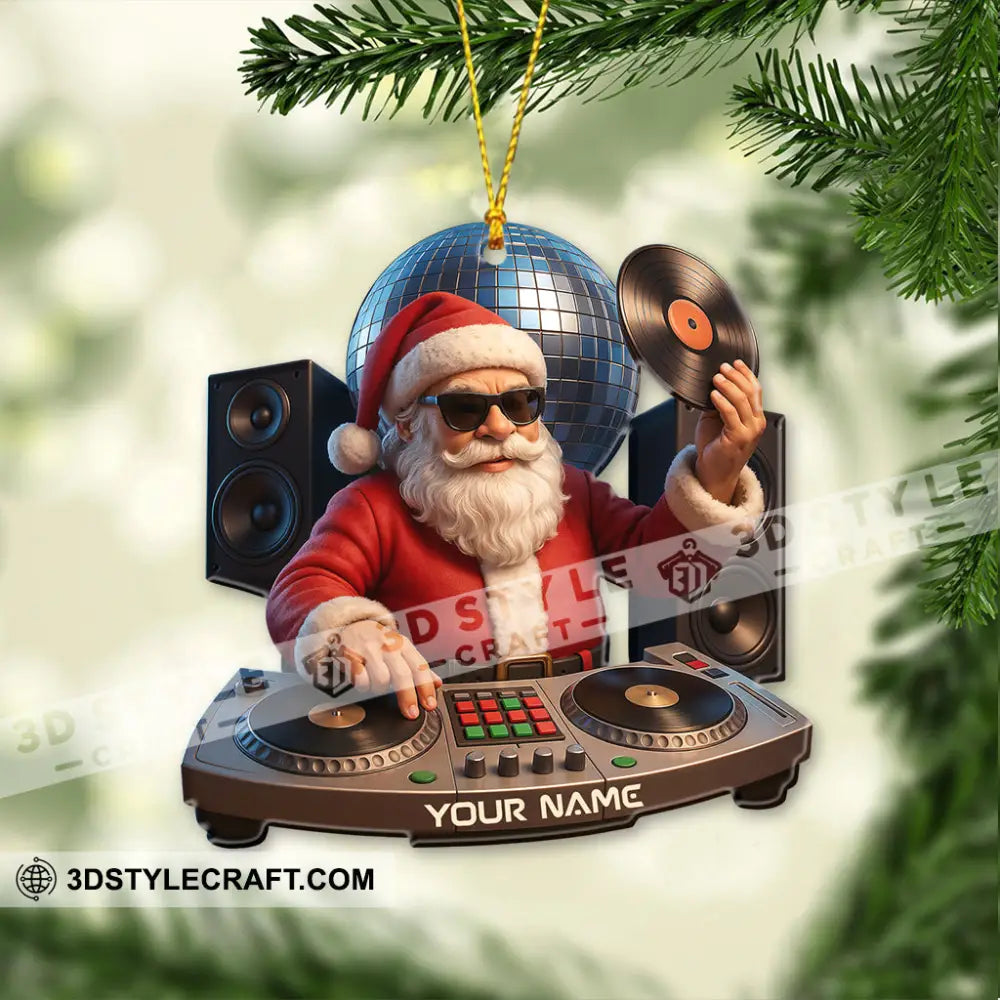 DJ Santa Home Decor Christmas Ornament Personalized Ornament Ornament