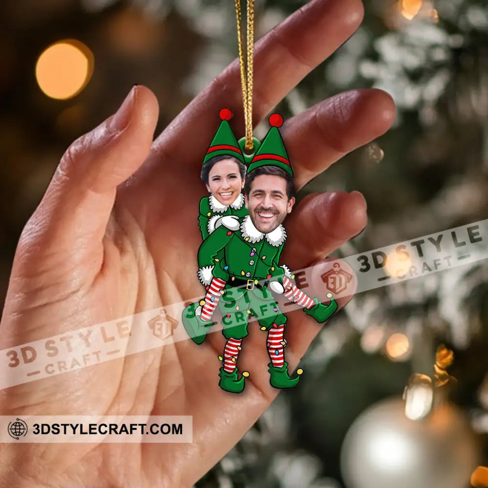 ELF Couple Christmas Home Decor Christmas Ornament Personalized Ornament Ornament