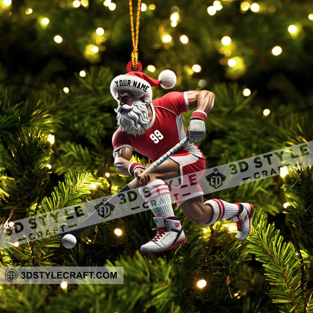 Field Hockey Home Decor Christmas Ornament Personalized