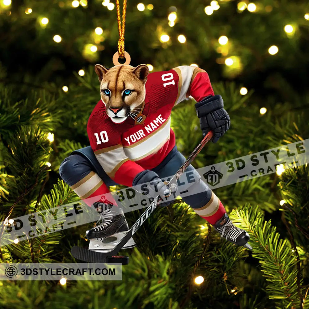 Florida Panthers Orn Hockey Christmas Ornament Personalized