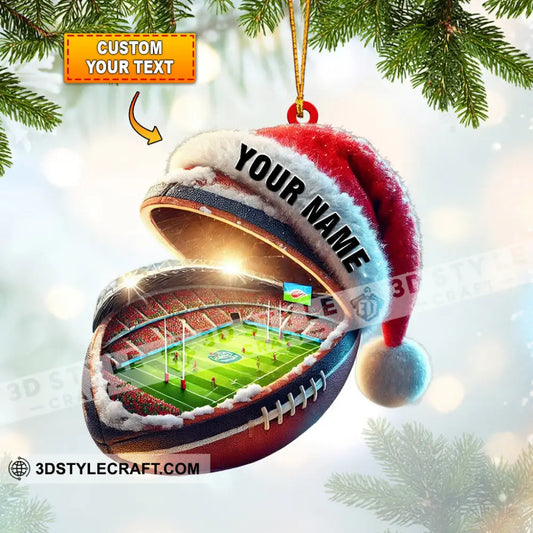 Gridiron Football Stadium Home Decor Christmas Ornament Personalized 3.54’’ / 1