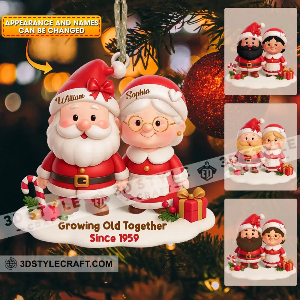 Growing Old Together Christmas Home Decor Christmas Ornament Personalized Ornament Ornament