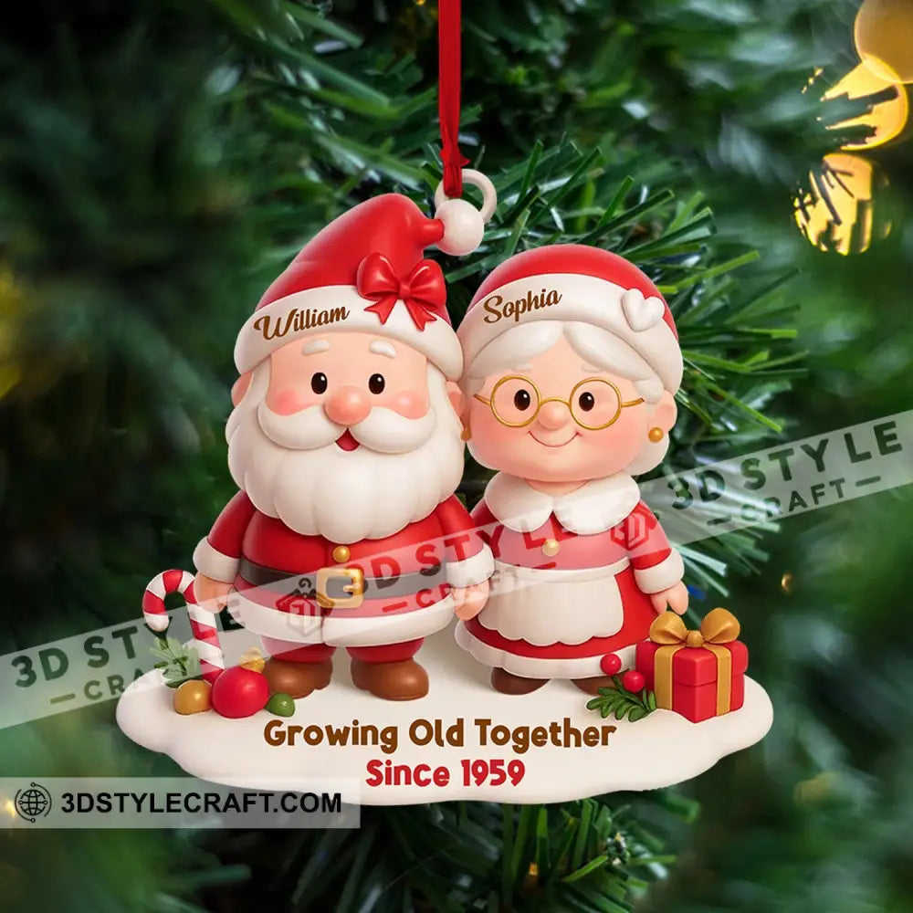 Growing Old Together Christmas Home Decor Christmas Ornament Personalized Ornament Ornament