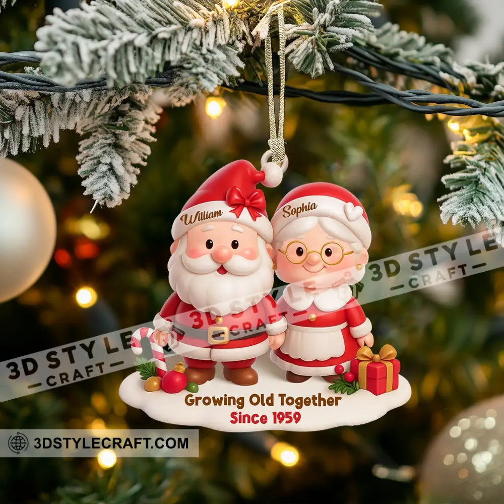 Growing Old Together Christmas Home Decor Christmas Ornament Personalized Ornament Ornament