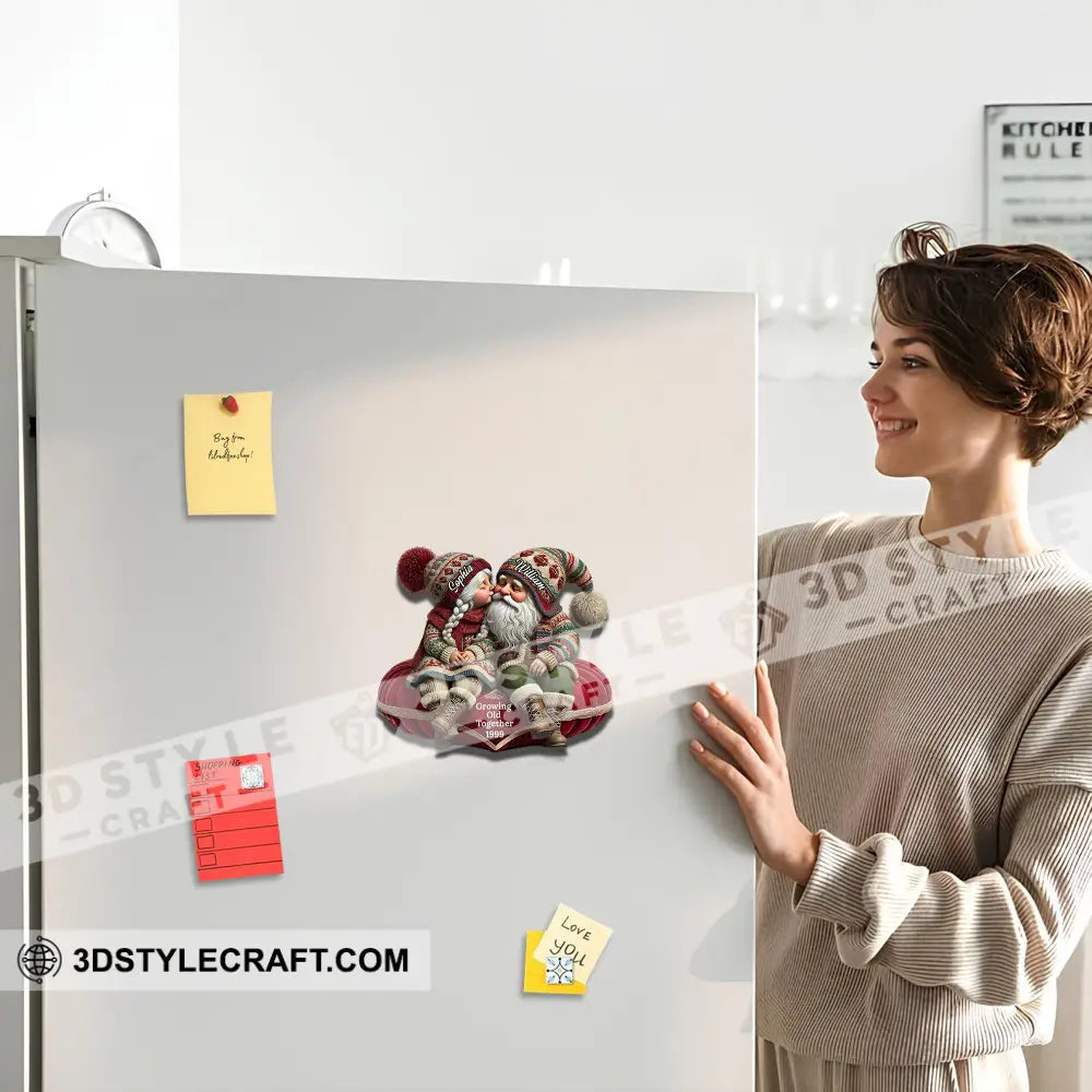 Growing Old Together Couple Fridge Magnet - Personalized