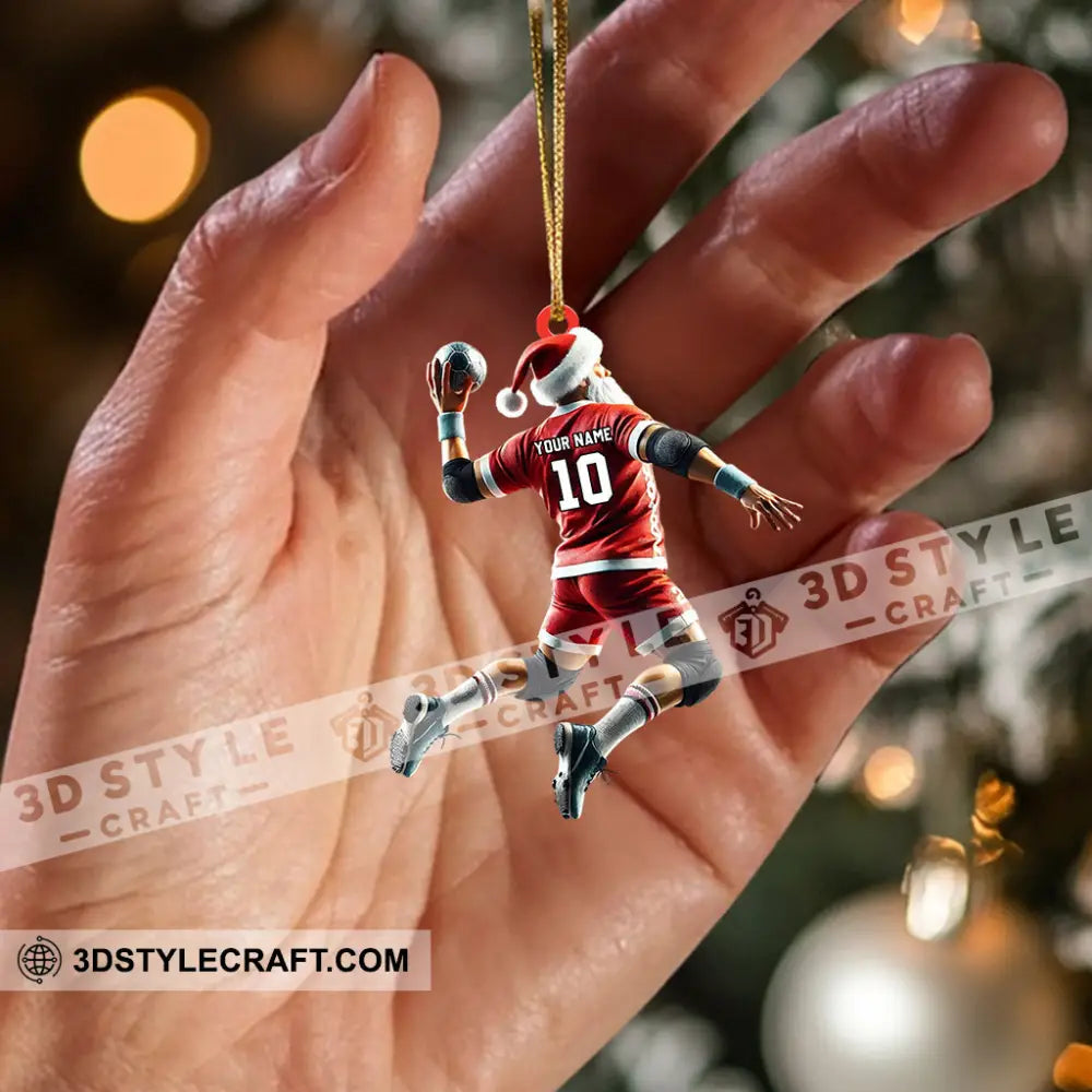 Handball Santa Home Decor Christmas Ornament Personalized