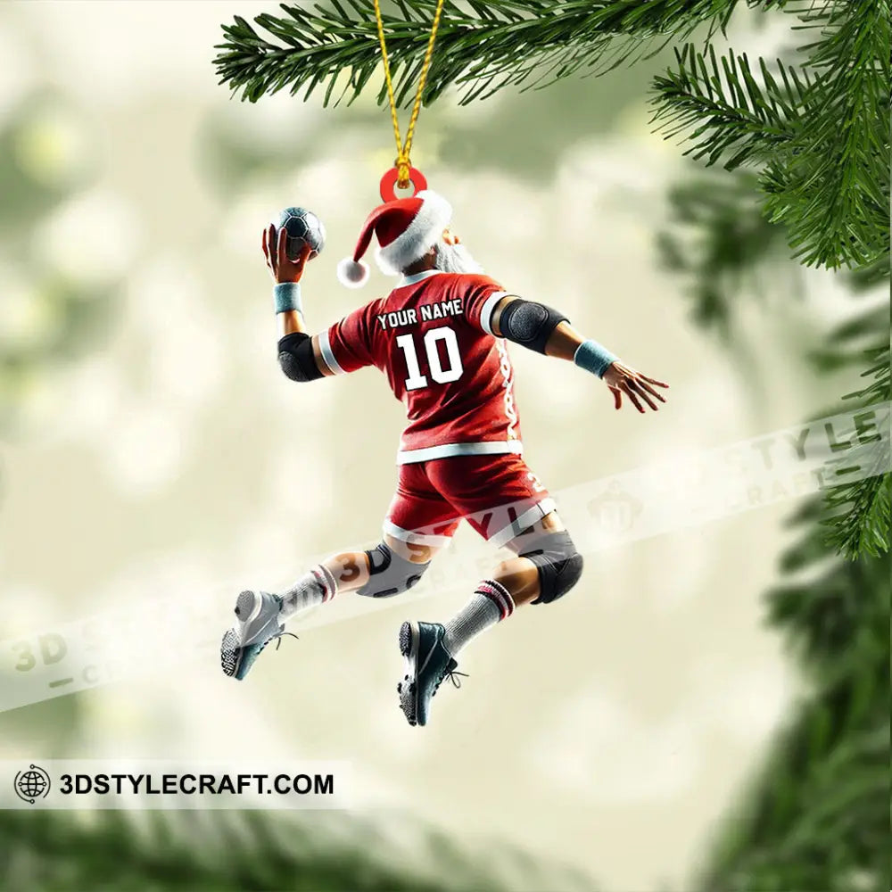 Handball Santa Home Decor Christmas Ornament Personalized
