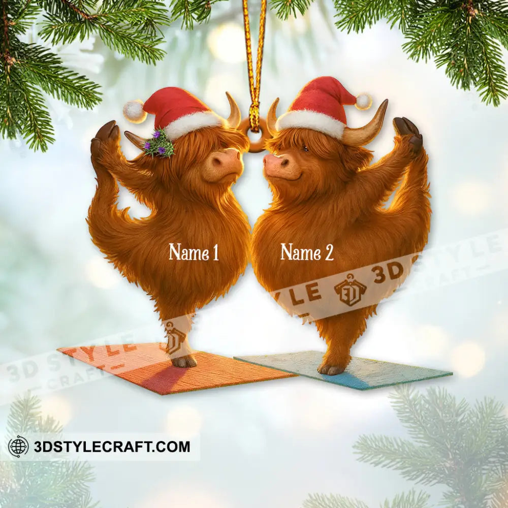 Highland Cow Home Decor Christmas Ornament Personalized Ornament Ornament