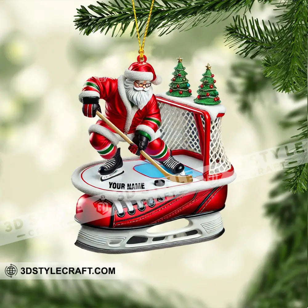 Hockey Christmas Home Decor Ornament Personalized