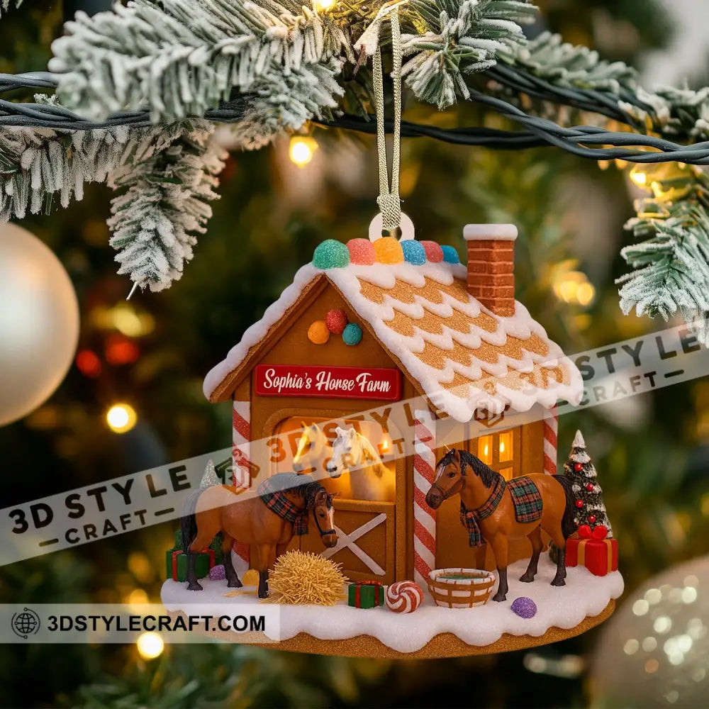 Horse Farm Home Decor Christmas Ornament Personalized Ornament Ornament
