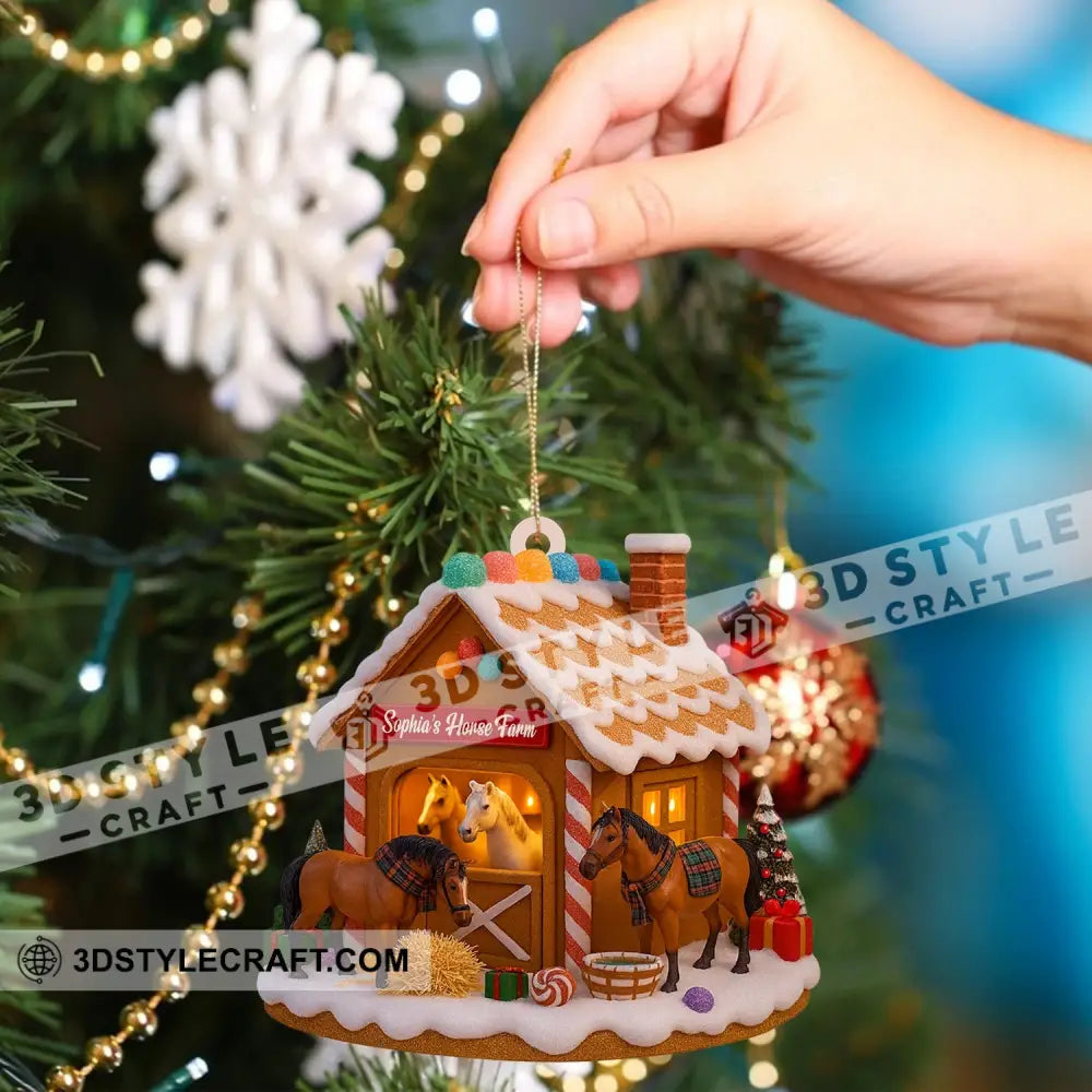 Horse Farm Home Decor Christmas Ornament Personalized Ornament Ornament