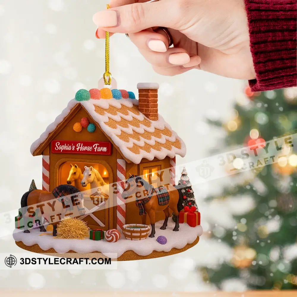 Horse Farm Home Decor Christmas Ornament Personalized Ornament Ornament