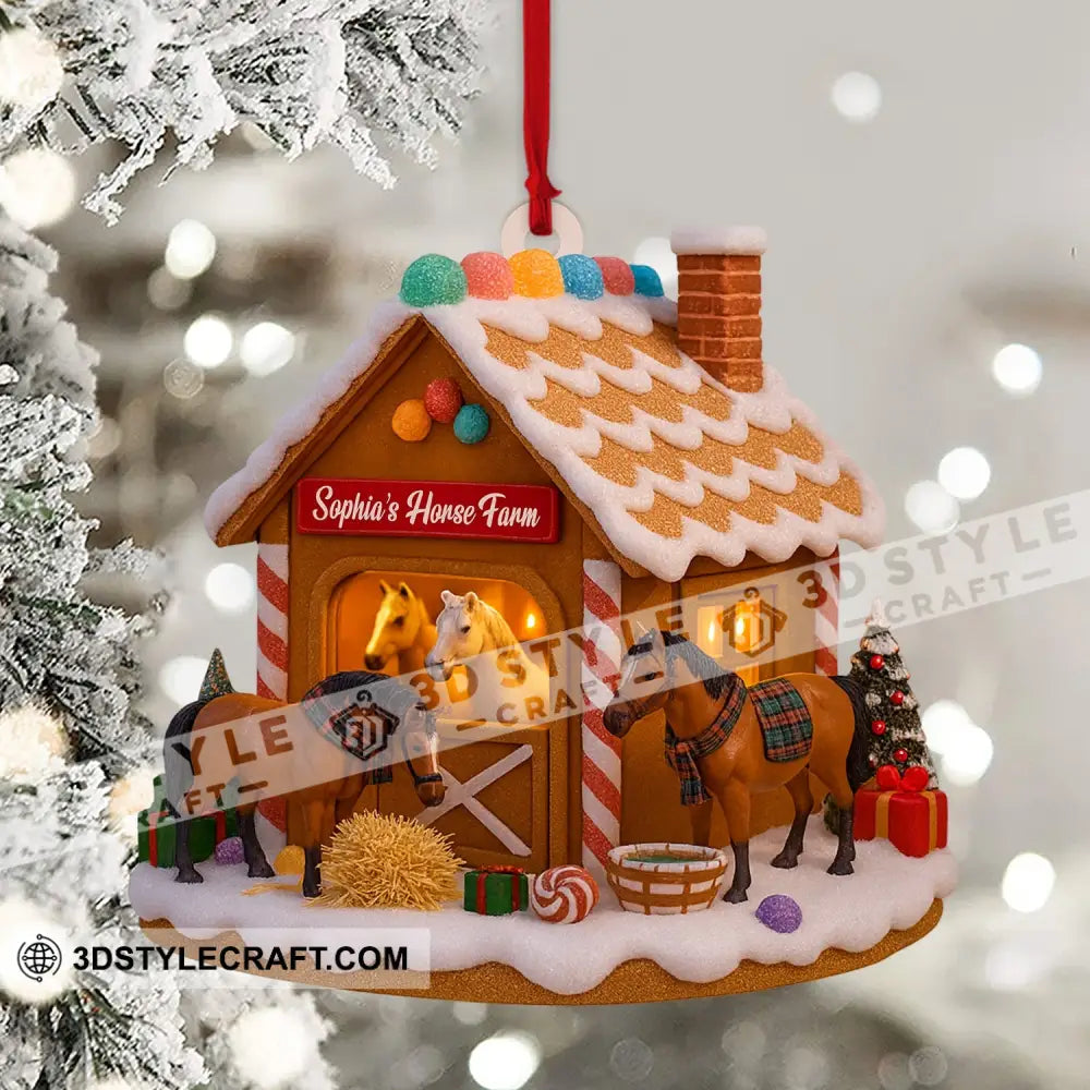 Horse Farm Home Decor Christmas Ornament Personalized Ornament Ornament