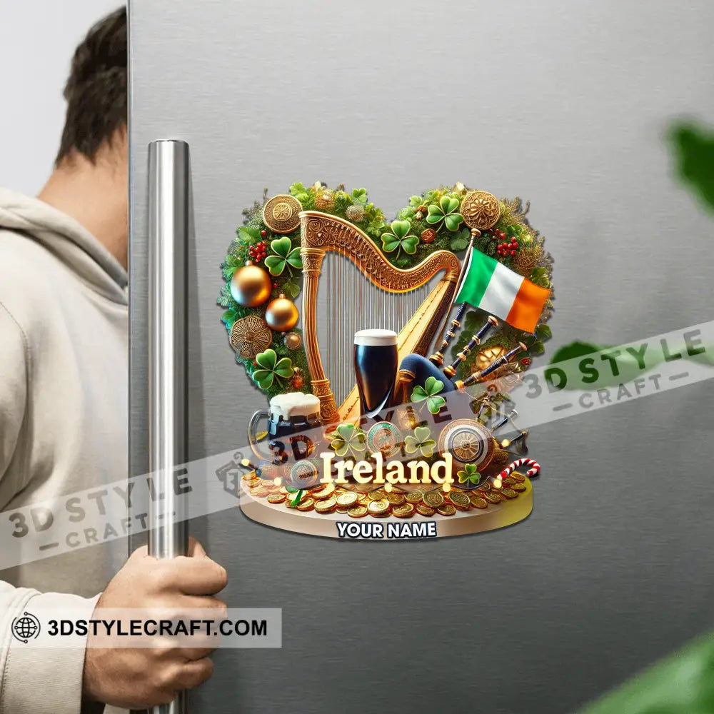 Ireland St Patrick’s Day Fridge Magnet - Personalized