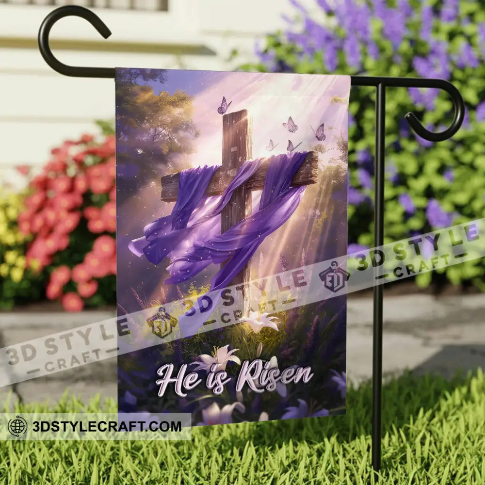 Jesus is Risen Flag Garden Flag