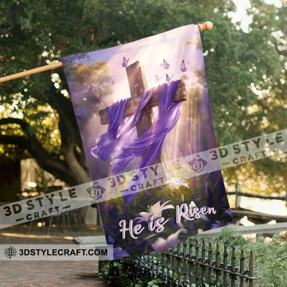 Jesus is Risen Flag Garden Flag