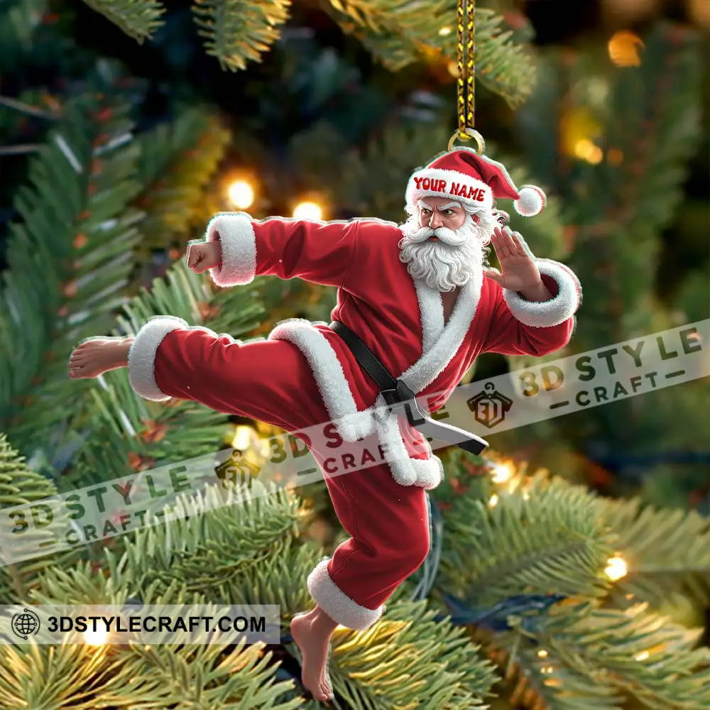 Karate Santa Home Decor Christmas Ornament Personalized Ornament Ornament