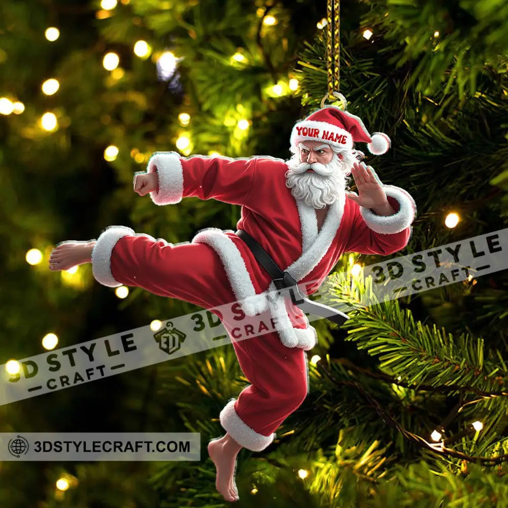 Karate Santa Home Decor Christmas Ornament Personalized Ornament Ornament