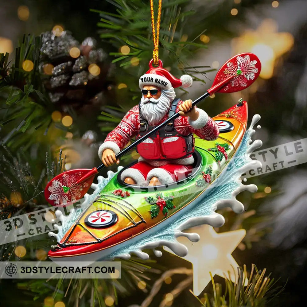 Kayak Christmas Home Decor Ornament Personalized