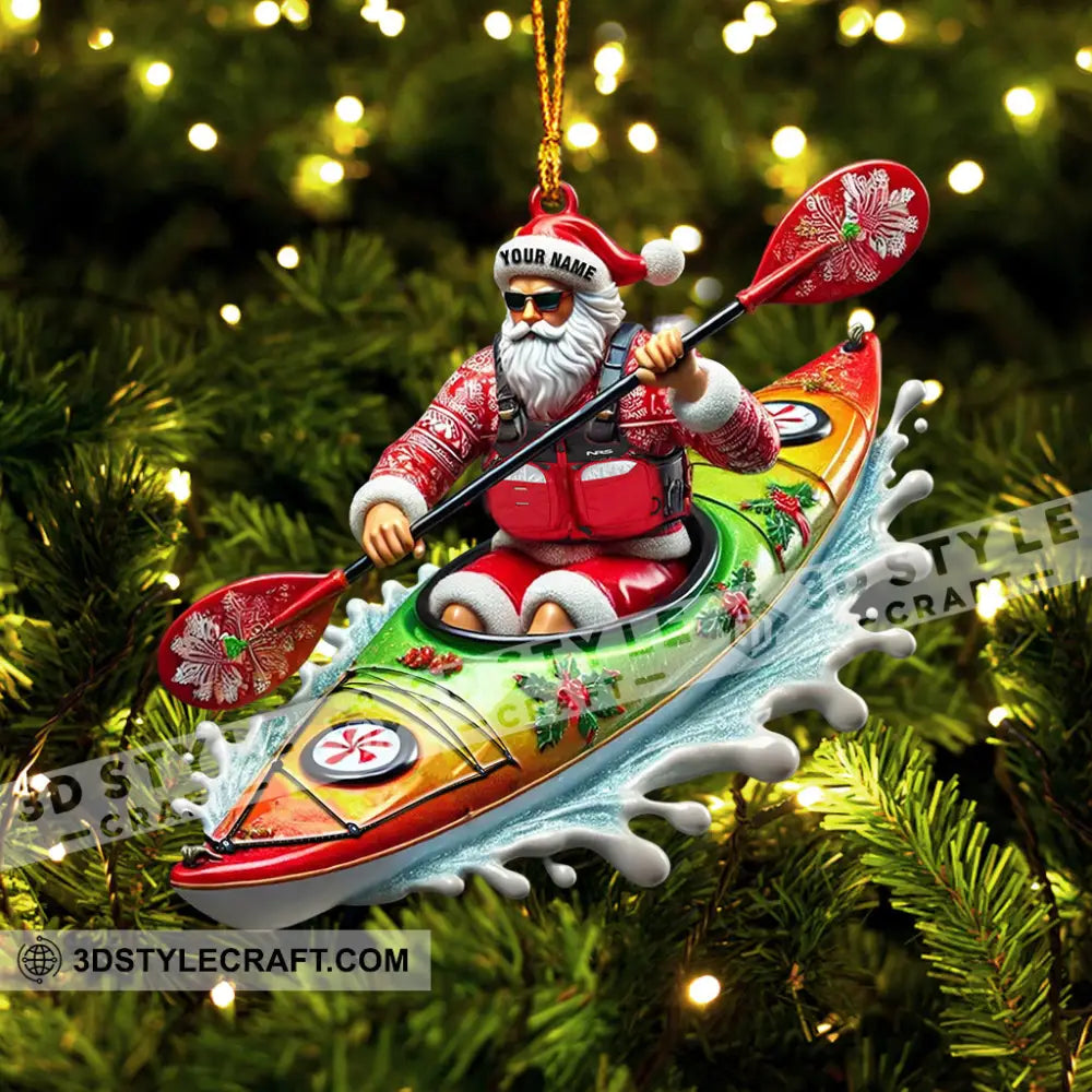 Kayak Christmas Home Decor Ornament Personalized