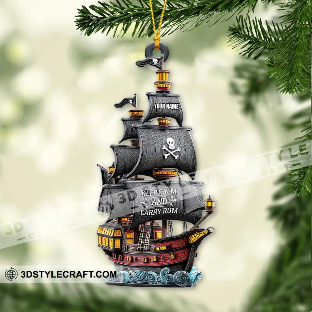 Keep Calm And Carry Rum Home Decor Christmas Ornament Personalized Ornament Ornament