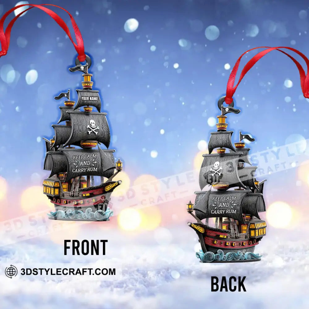 Keep Calm And Carry Rum Home Decor Christmas Ornament Personalized Ornament Ornament