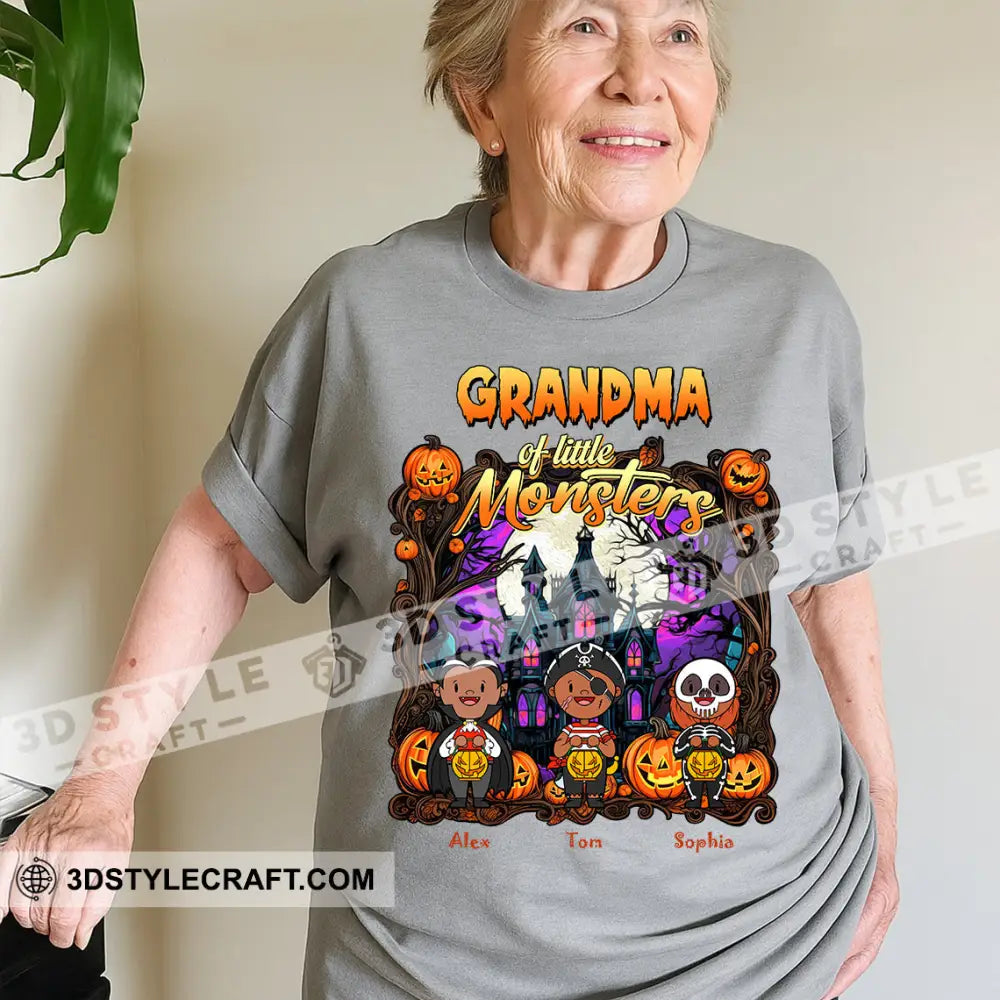 Kid And Adult T Shirt Custom Grandma Of The Monsters T Shirt Halloween Collectible Gift Apparel
