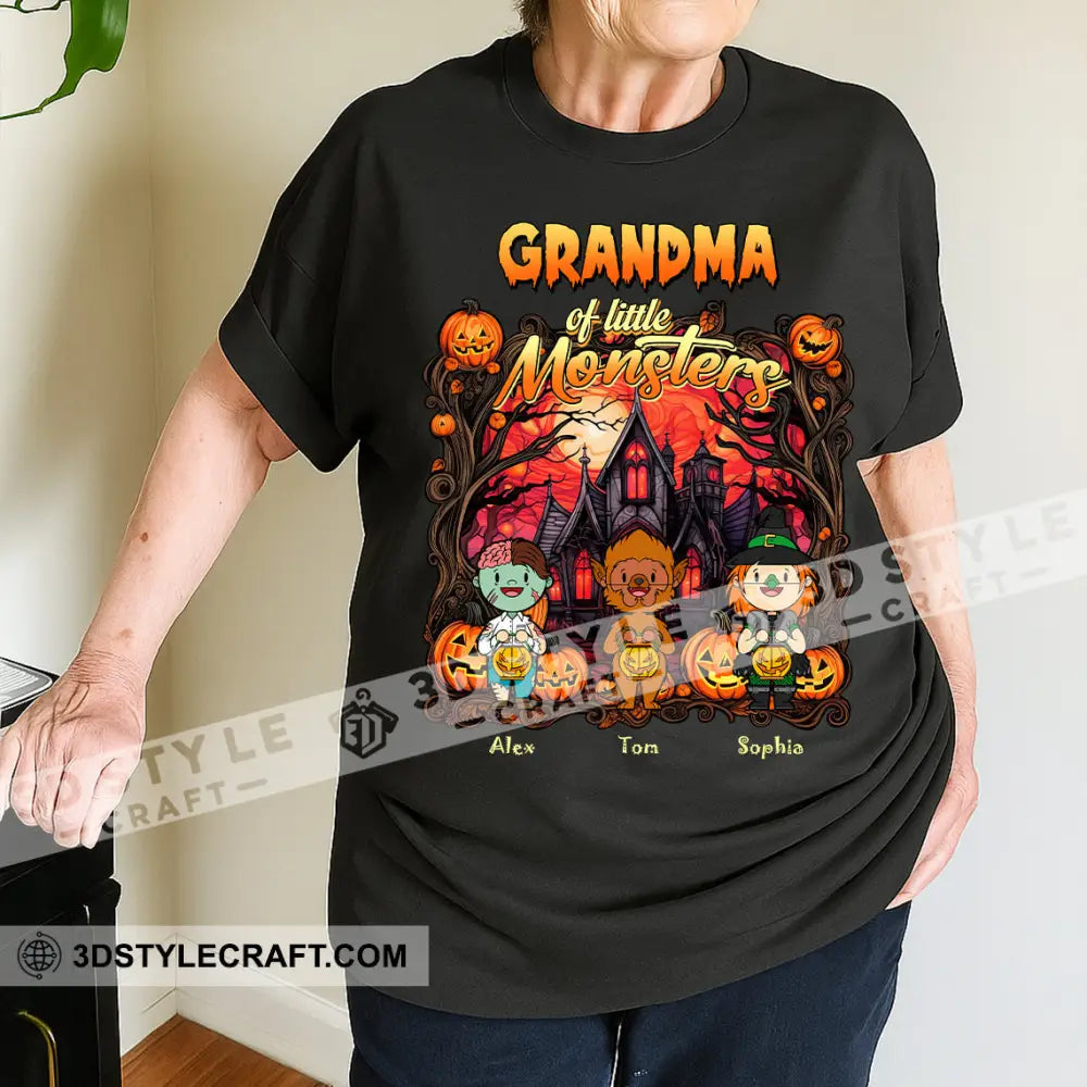 Kid And Adult T Shirt Custom Grandma Of The Monsters T Shirt Halloween Collectible Gift Apparel