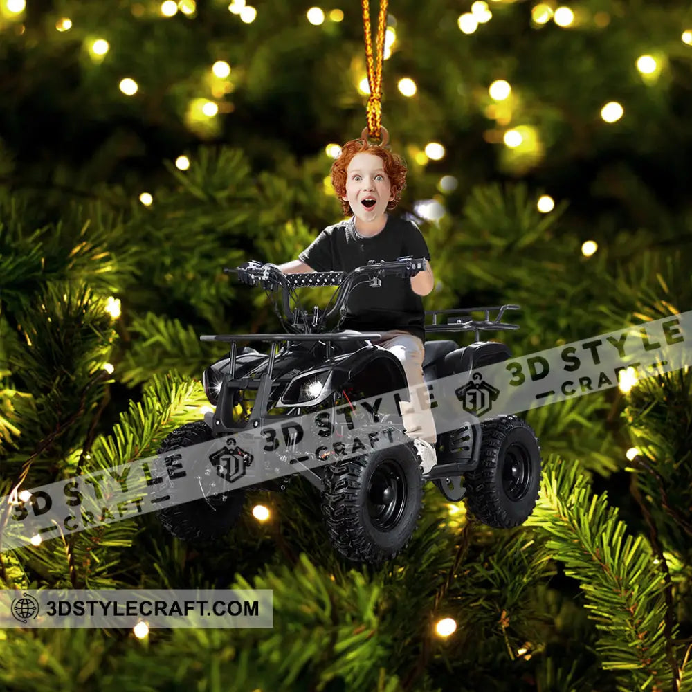 Kid Atv Christmas Home Decor Ornament Personalized