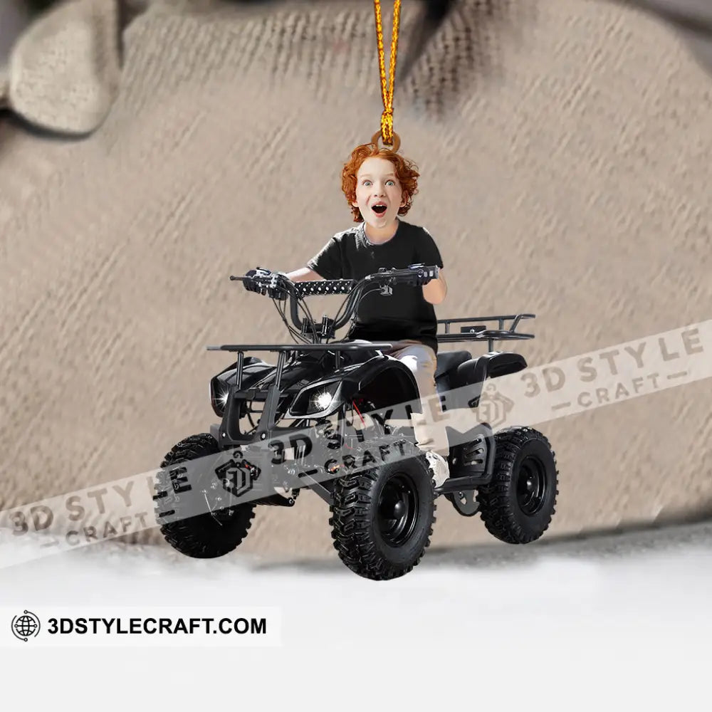 Kid Atv Christmas Home Decor Ornament Personalized