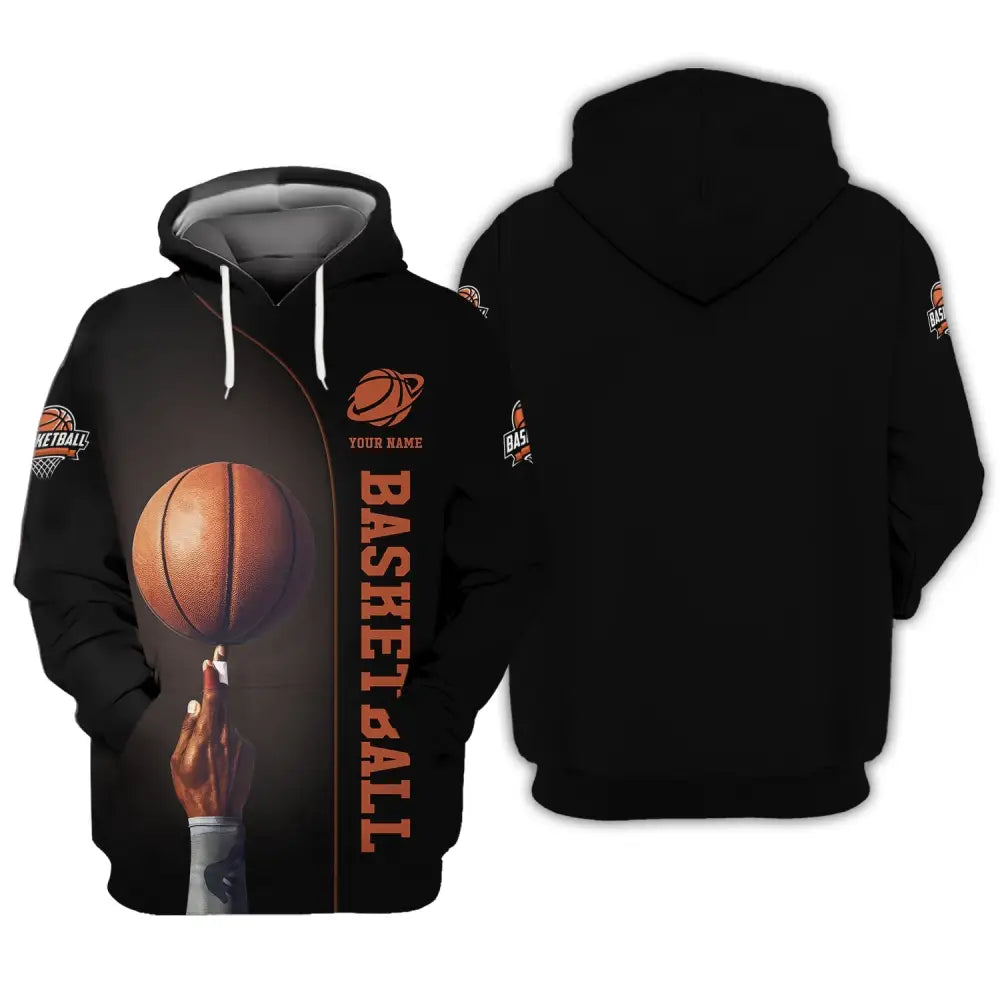 Man Shirt Basketball Custom Name T-Shirt Clothing Gift For Player Hoodie / S