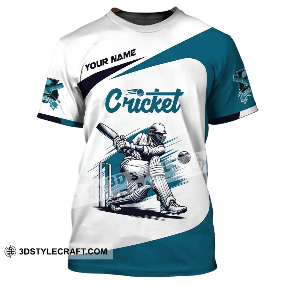 Man Shirt Custom Name Cricket T-Shirt Player Apparel Gift For Lover / S