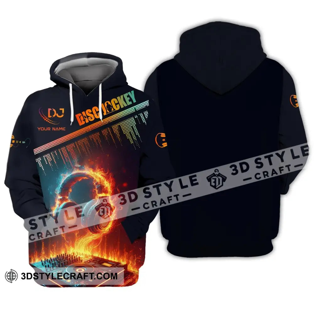 Man Shirt Custom Name Disc Jockey T-Shirt Music Lover Gift For Dj Hoodie / S
