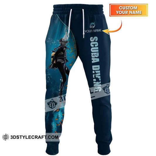 Men Pants - Custom Text Pants Scuba Diving Lover Pants Pants