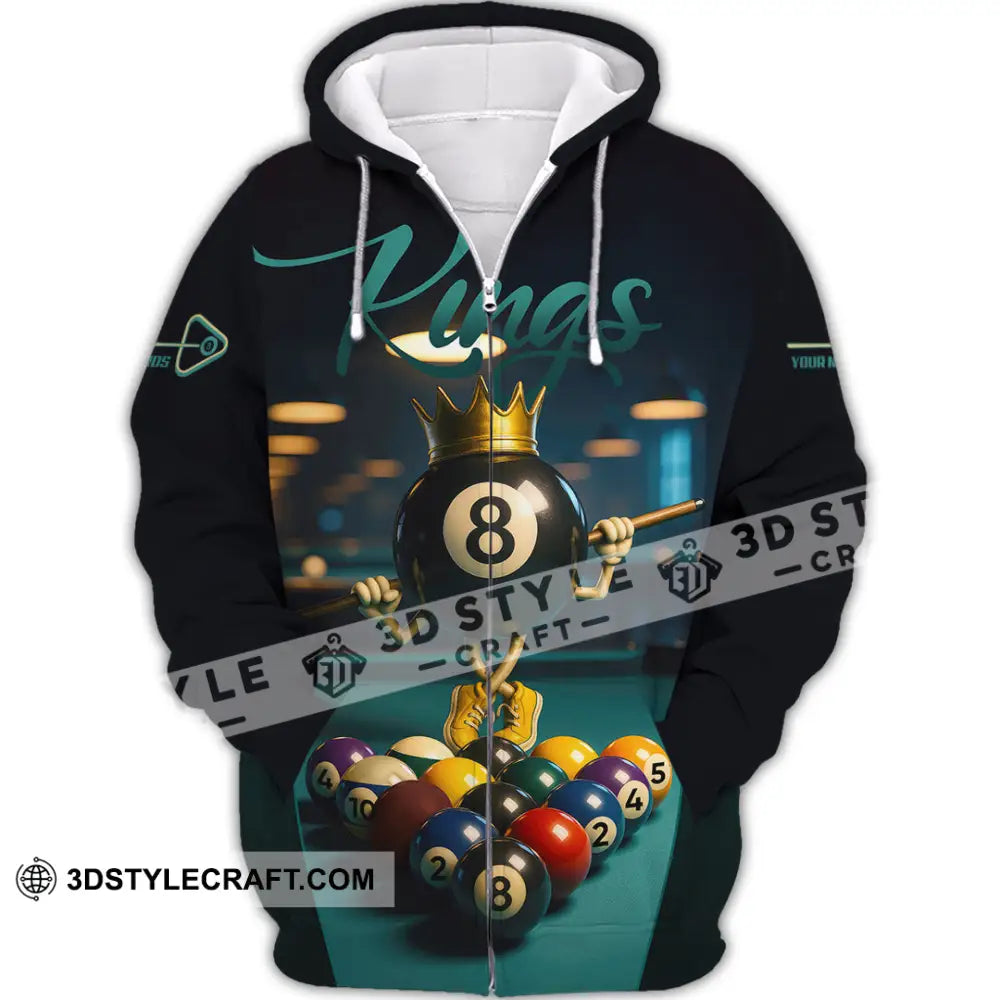 Men Shirt - Custom Kings Of Billiards Shirt Zipper Hoodie / S T-shirt