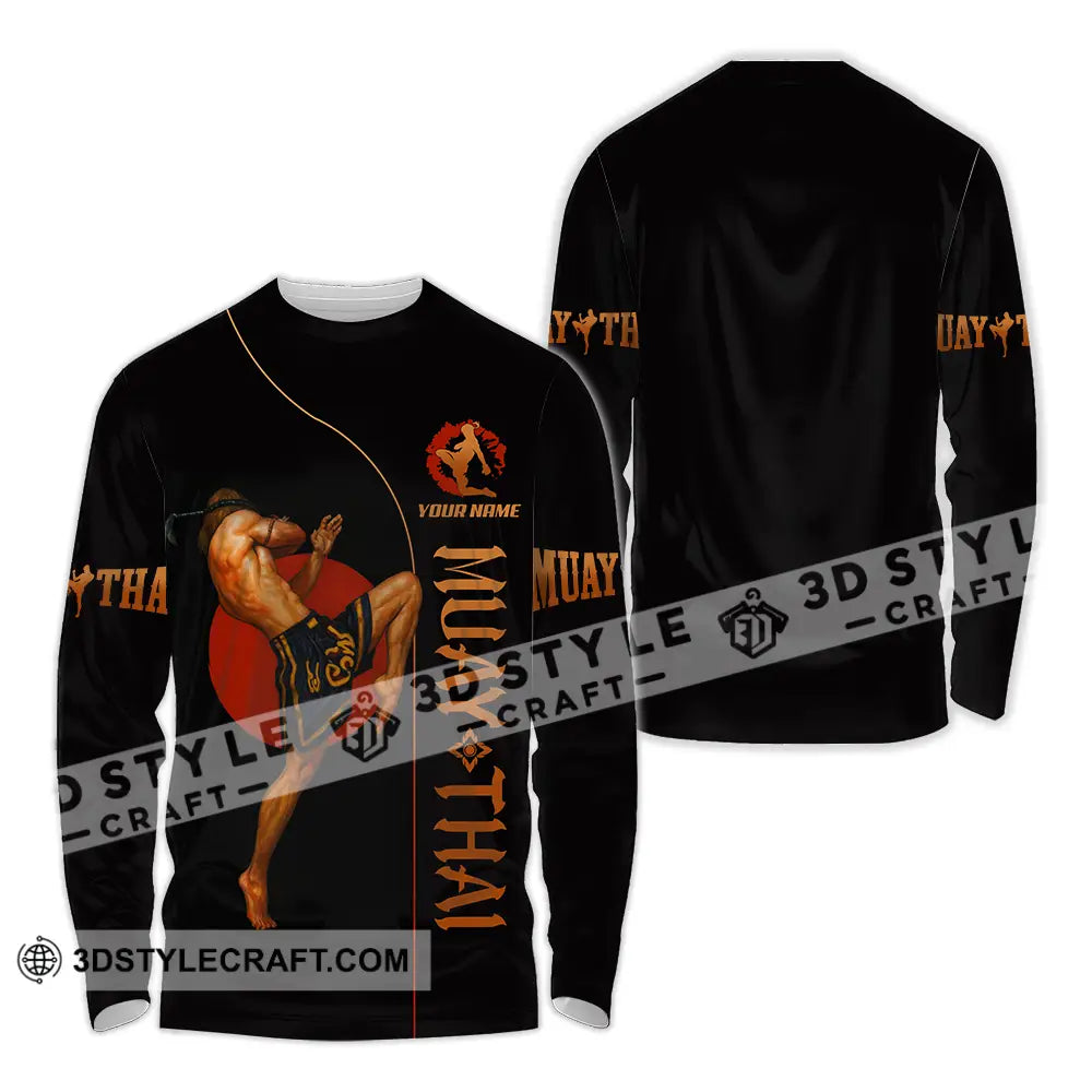 Men Shirt - Custom Let’s Fight Muay Thai Sport Shirt Long Sleeve Shirt / S T-shirt