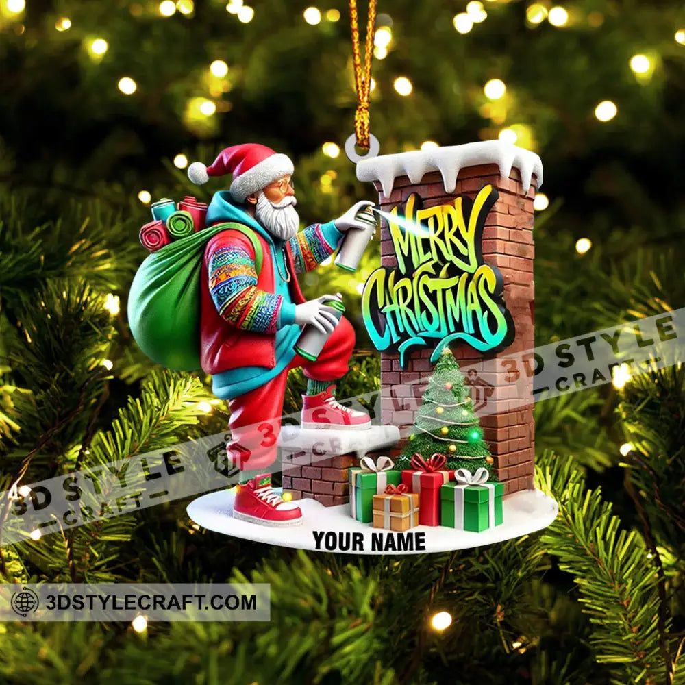 Merry Christmas Home Decor Ornament Personalized