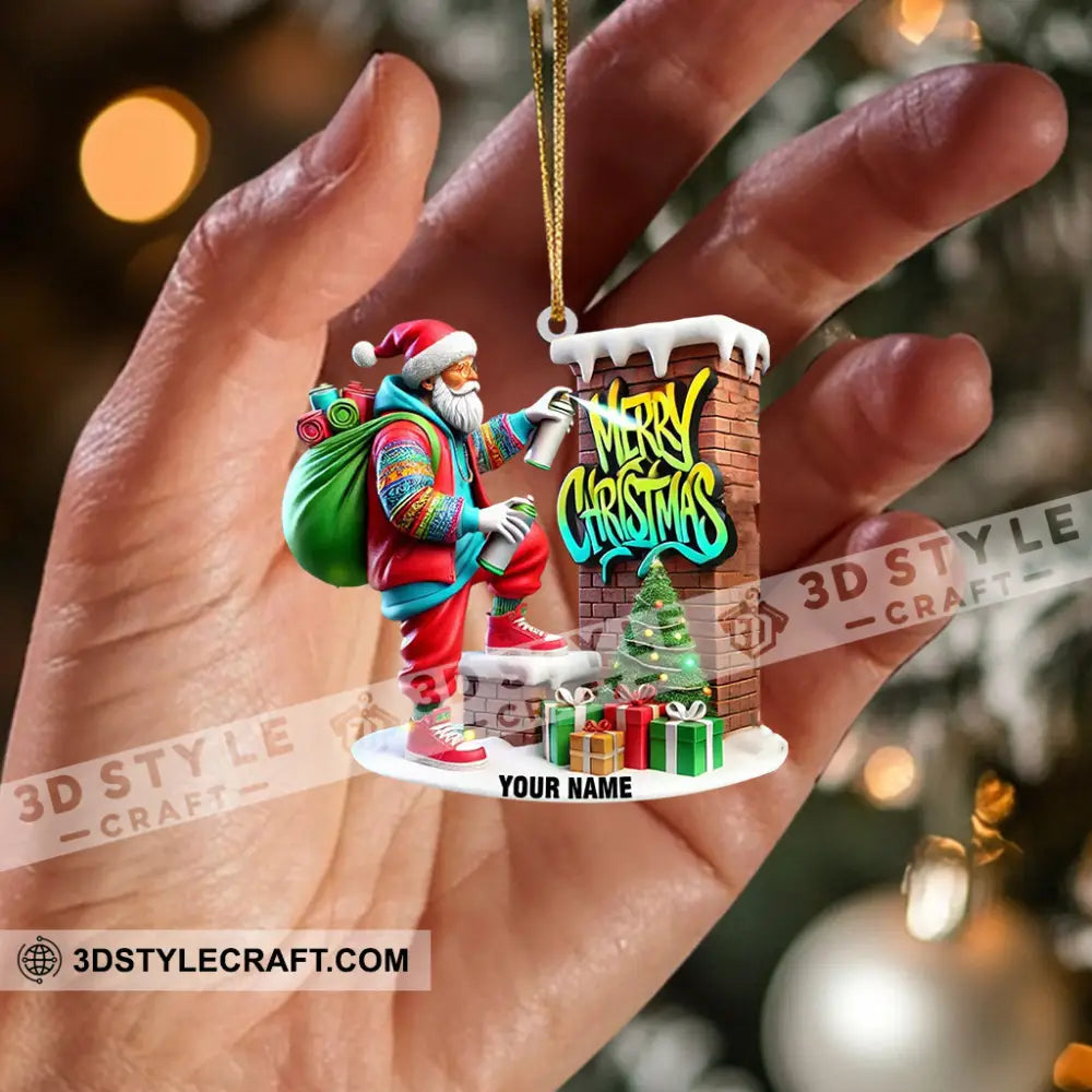 Merry Christmas Home Decor Ornament Personalized