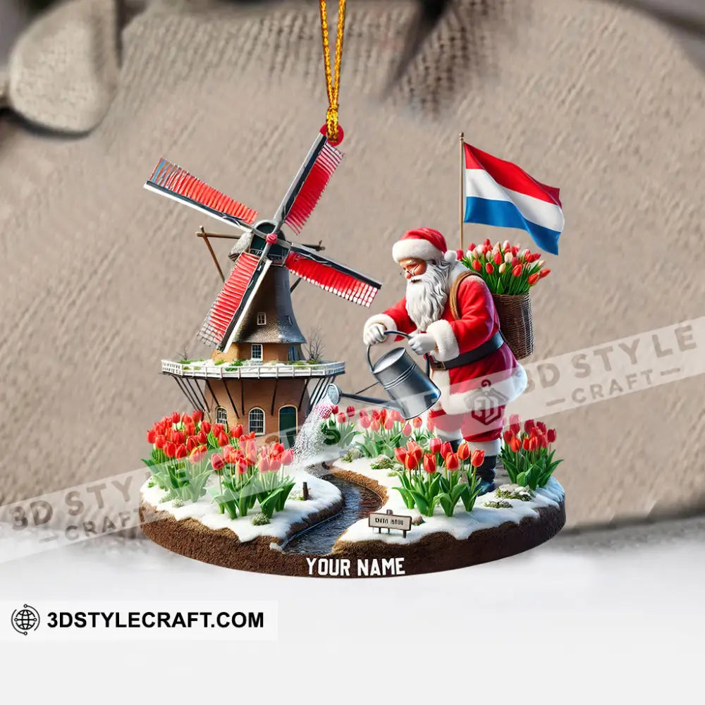 Merry Christmas Netherlands Home Decor Ornament Personalized