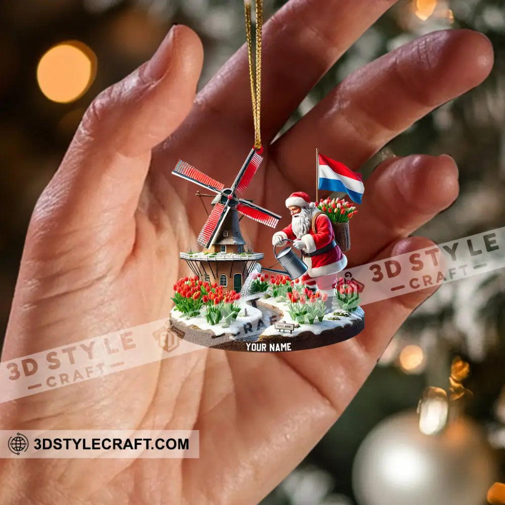 Merry Christmas Netherlands Home Decor Ornament Personalized
